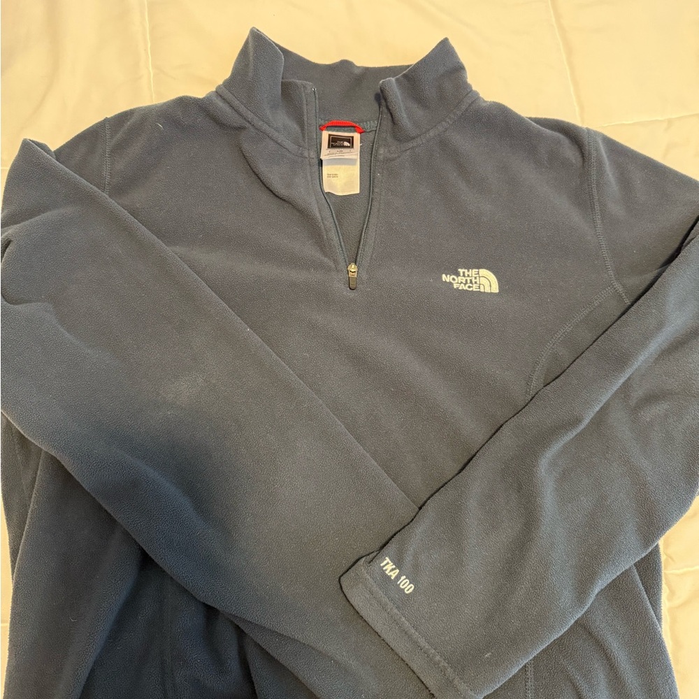 Navy Fleece North Face Half Zip